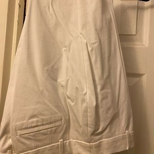 Crown and Ivy Cotten/ rayon blends with some stretch. Dress to casual style.